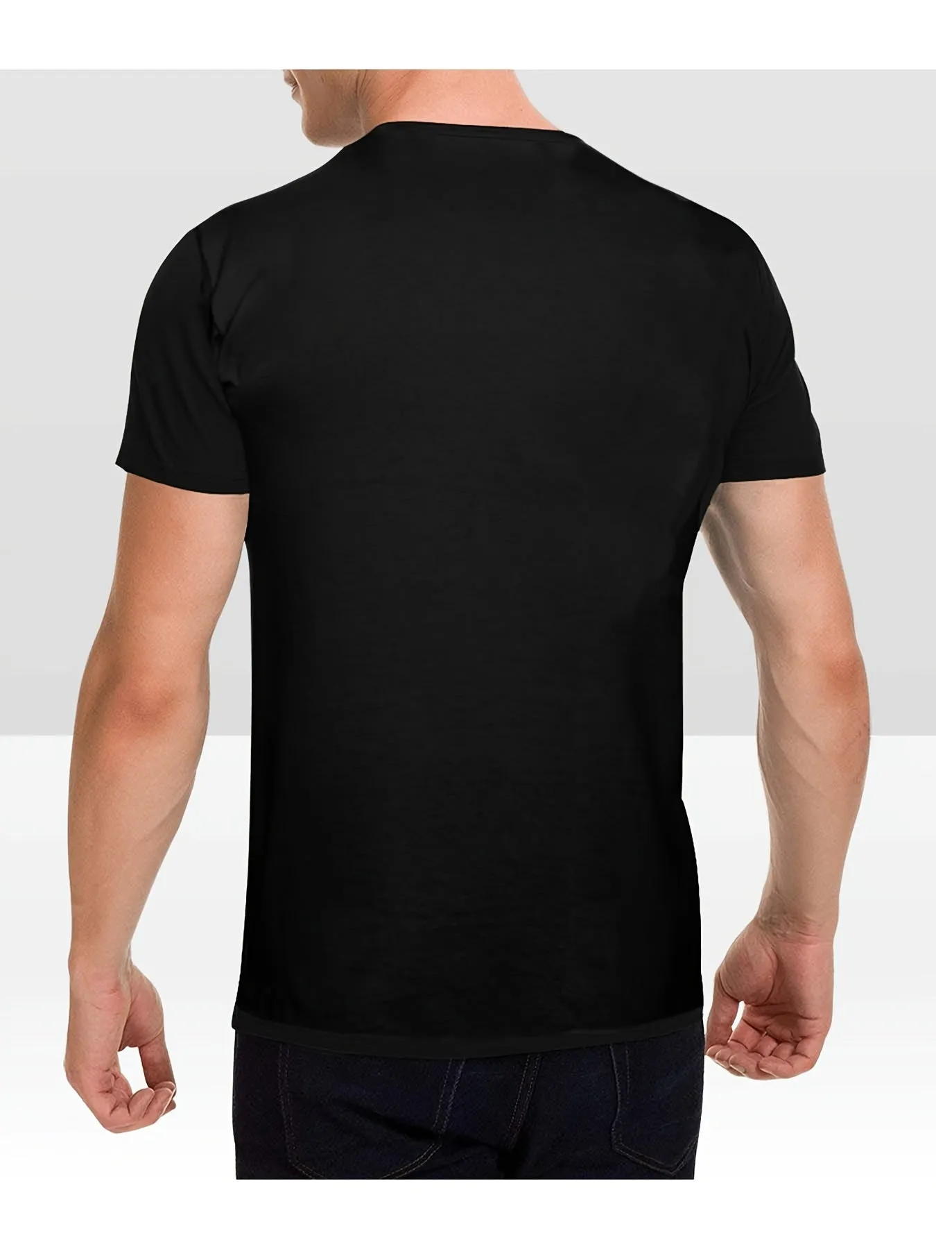 1pc Cleto Reyes Graphic Tee, Men'S Casual Cotton T-Shirt with Geometric Print, Round Neck, Short Sleeves, Regular Fit, Digital Heat Press Design, All Seasons - Black