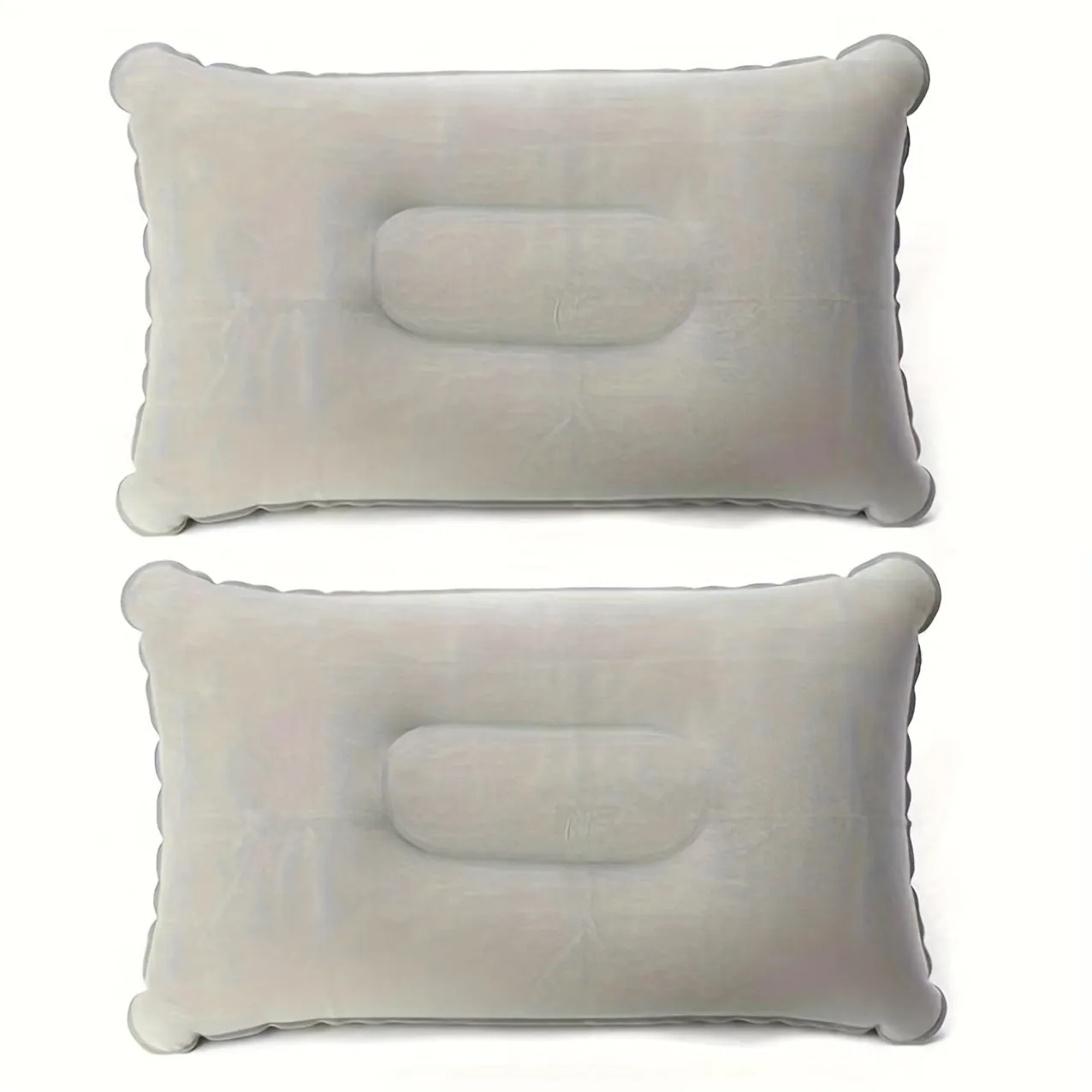 2pcs Inflatable Pillow, Travel Pillow, Flocked Pillow, For Lunch Nap, Outdoor Travel