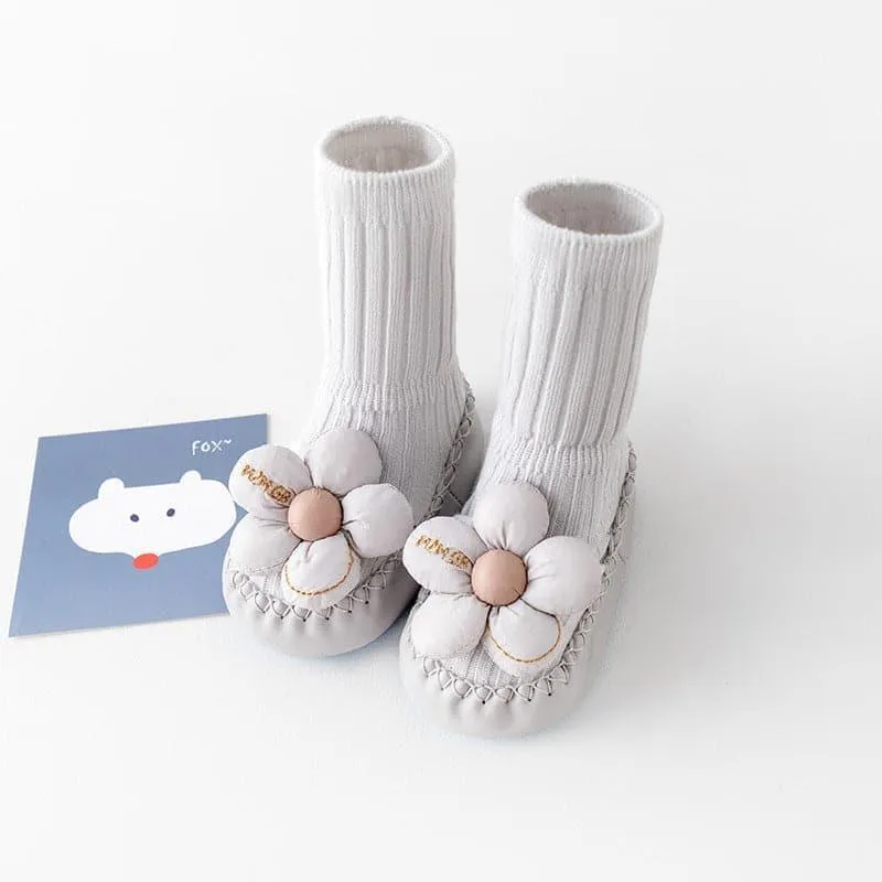 Angelodini™ Fine Cotton Jacquard Long Tube Non-Slip Socks