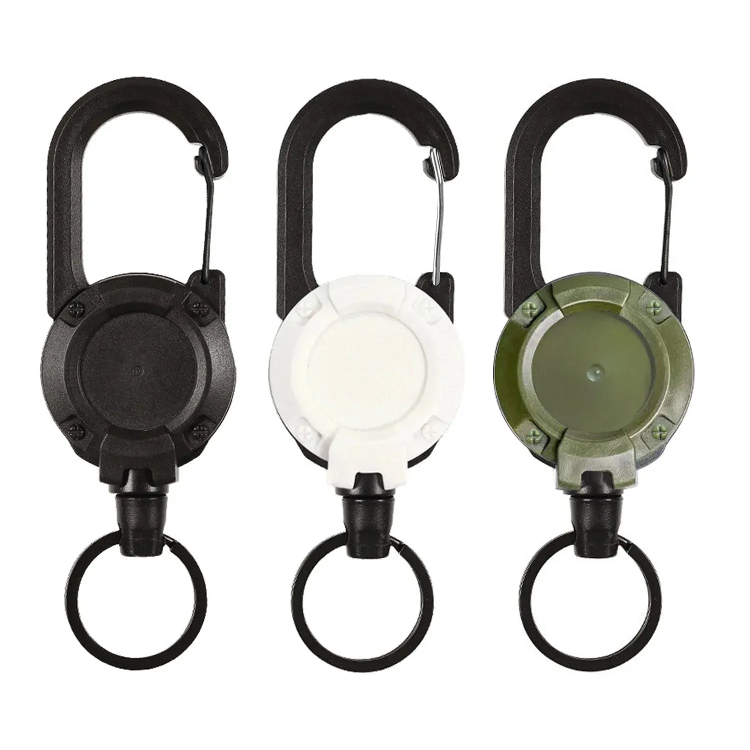 Automatic Retractable Wire Rope Luya Anti-theft Tactical Keychain Telescopic Belt Keyring Outdoor Carabiner Hook Backpack Buckle