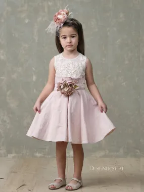 Baptism Evase Dress for girl- ROSALIN pink