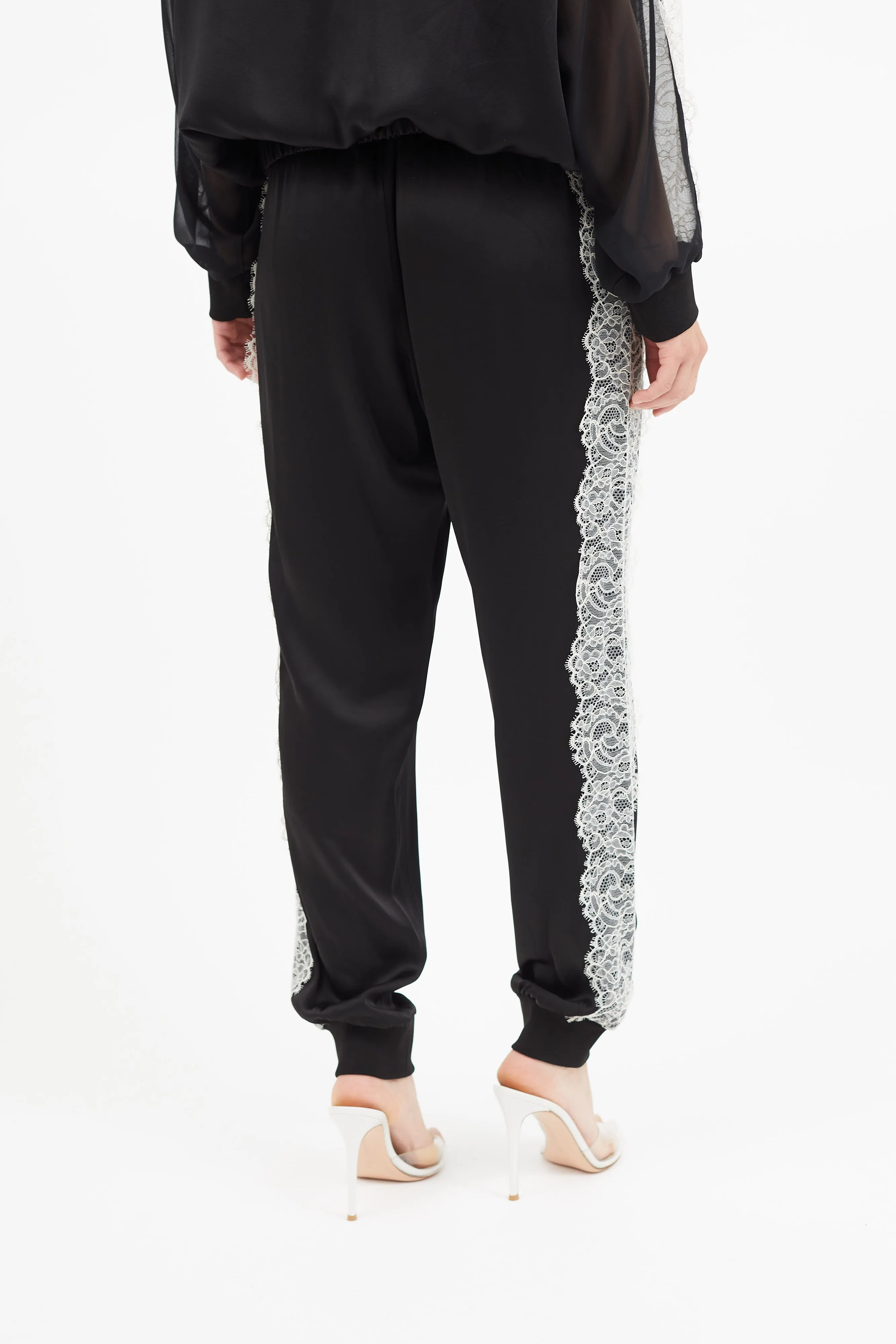 Black & White Lace Jogger