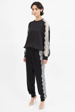 Black & White Lace Jogger