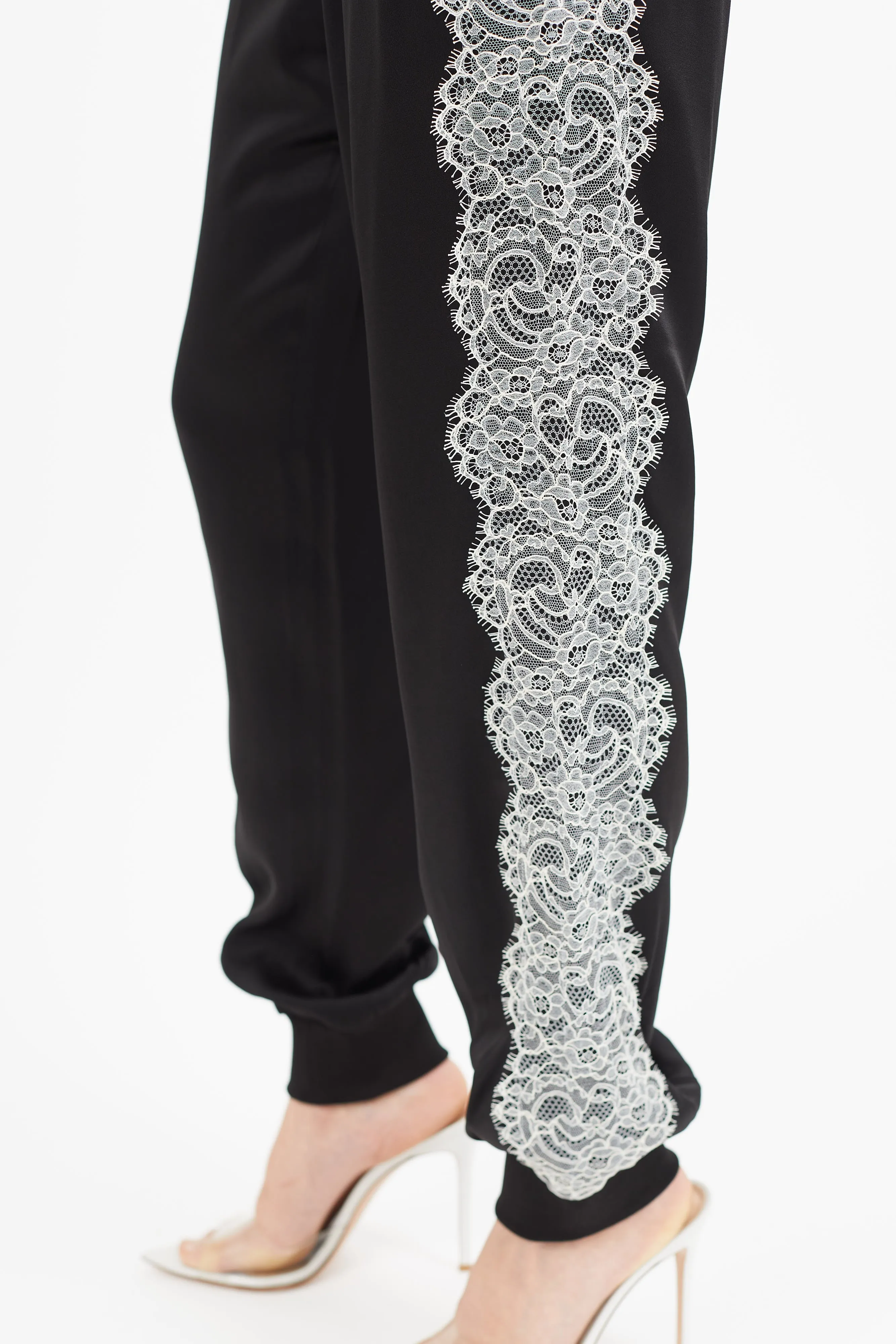 Black & White Lace Jogger