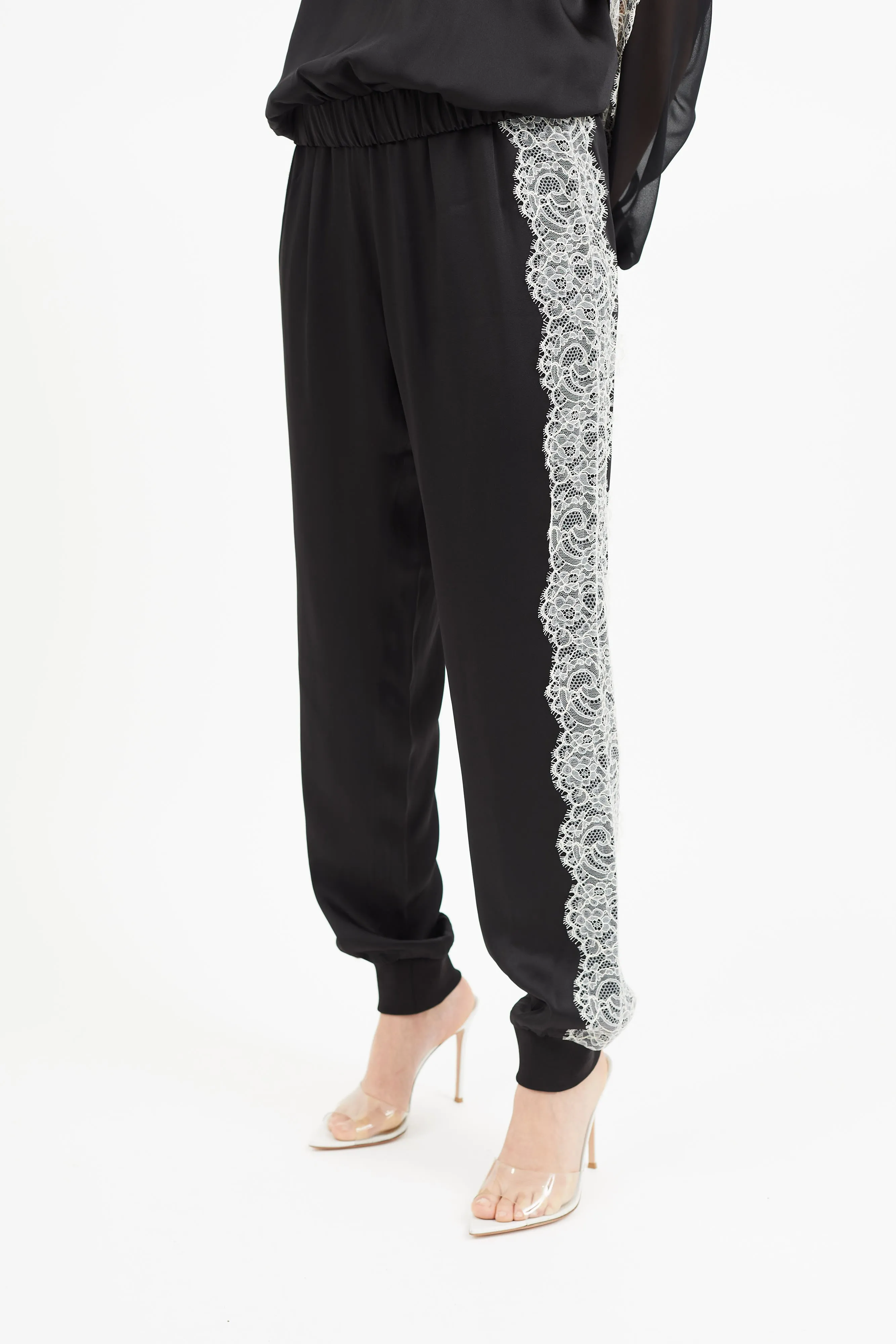 Black & White Lace Jogger