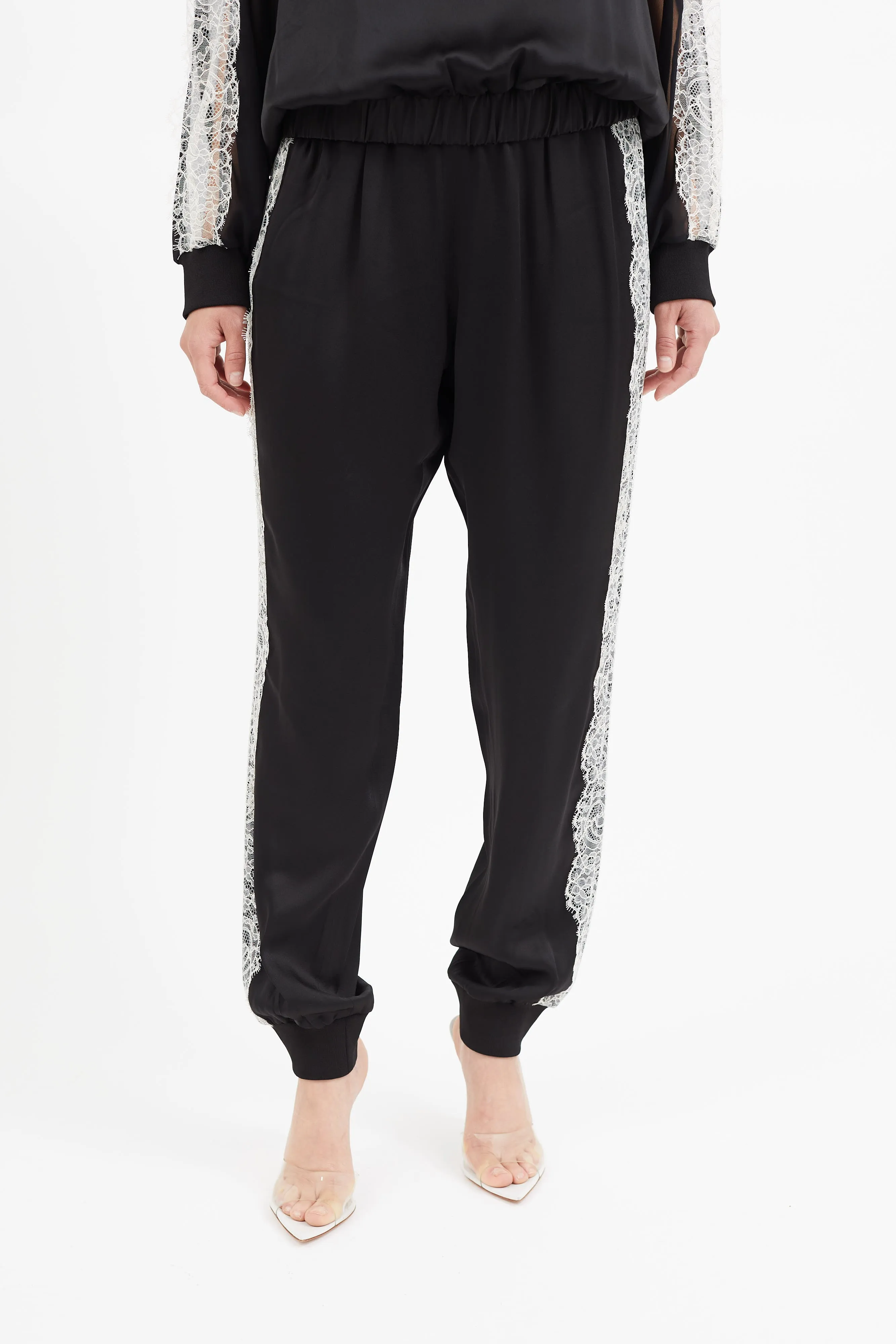 Black & White Lace Jogger