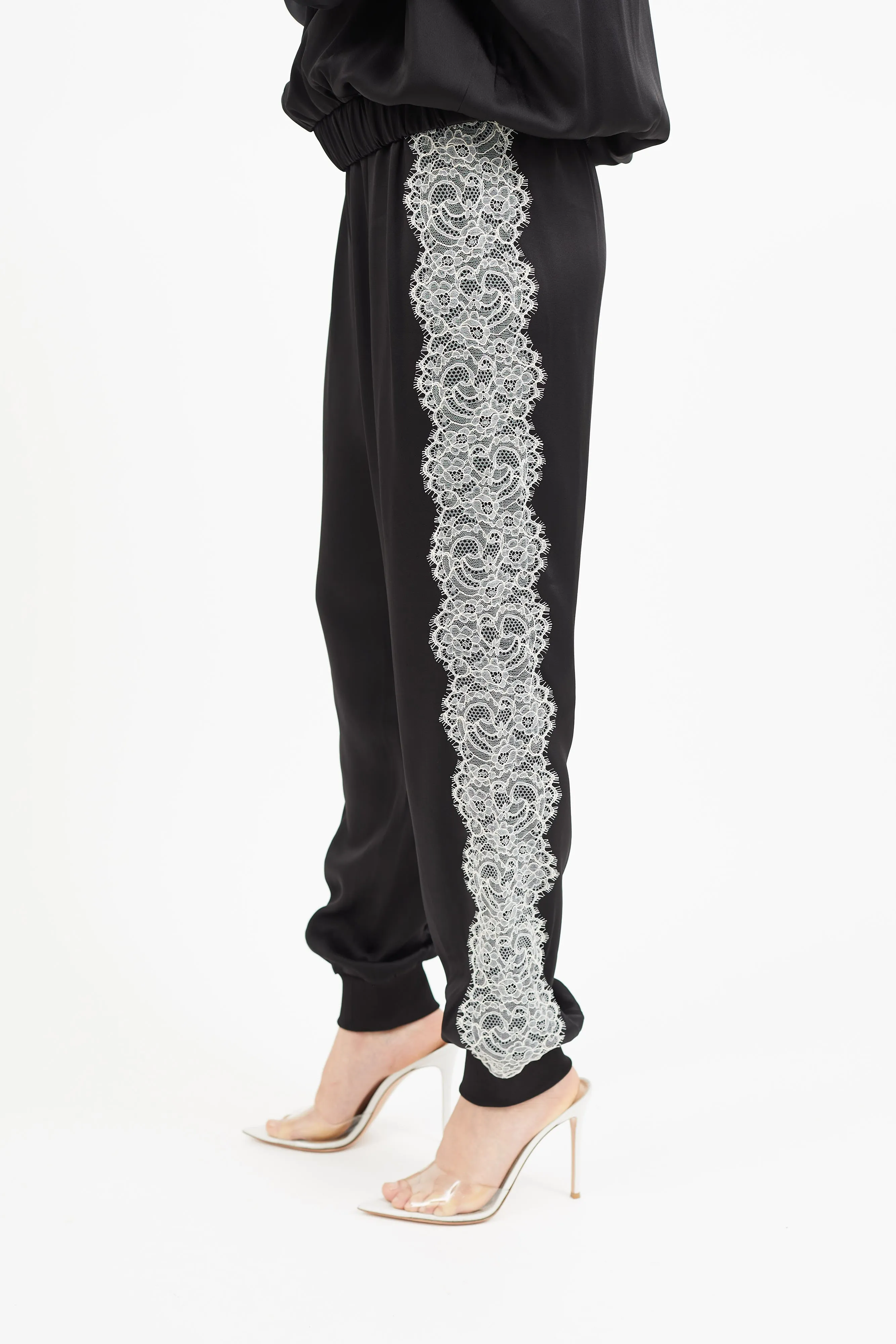 Black & White Lace Jogger