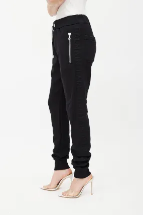 Black Embossed Logo Jogger