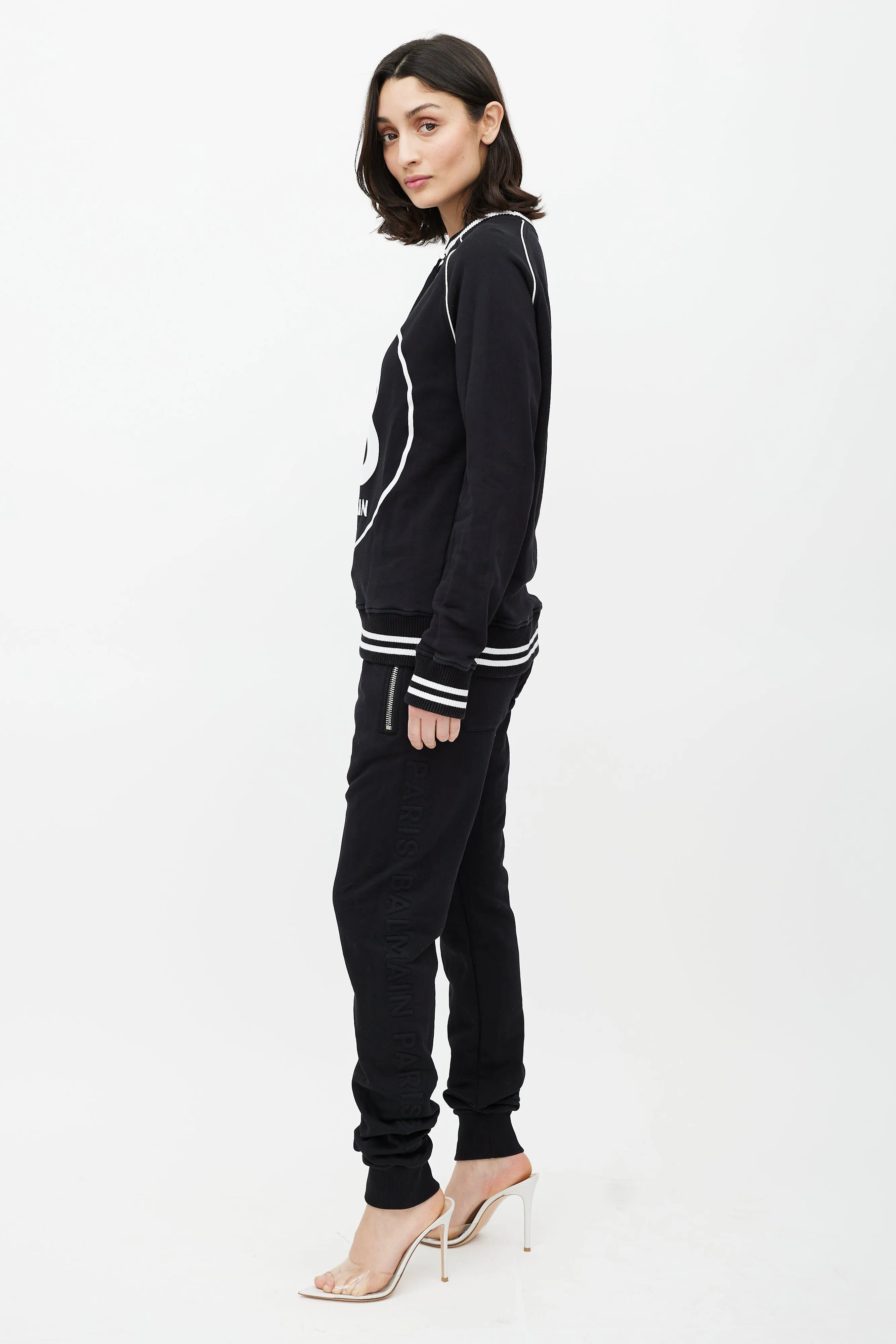 Black Embossed Logo Jogger