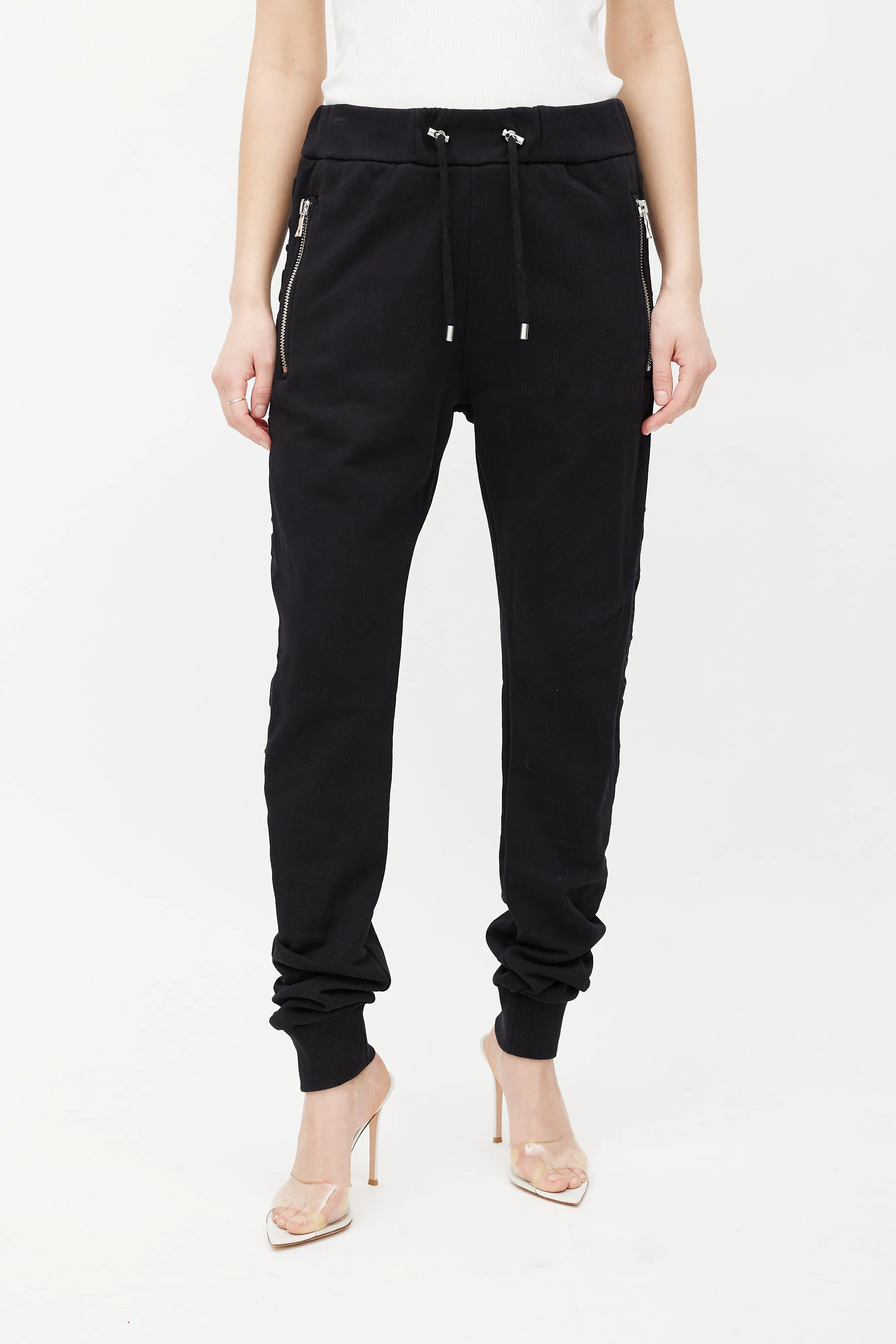 Black Embossed Logo Jogger