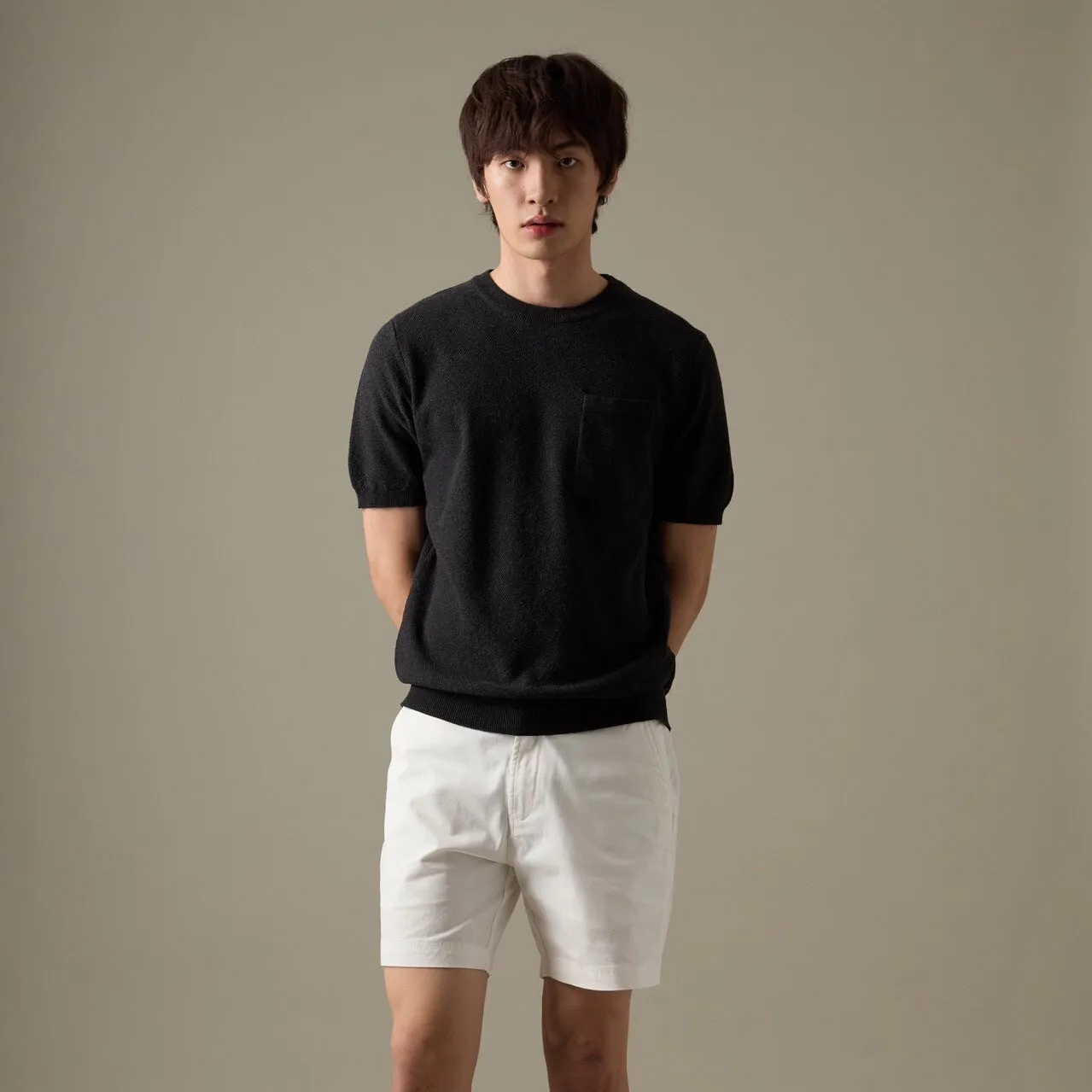 BRANDON KNIT TEE - BLACK
