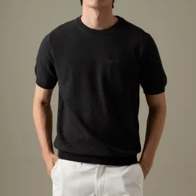 BRANDON KNIT TEE - BLACK