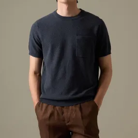 BRANDON KNIT TEE - NAVY