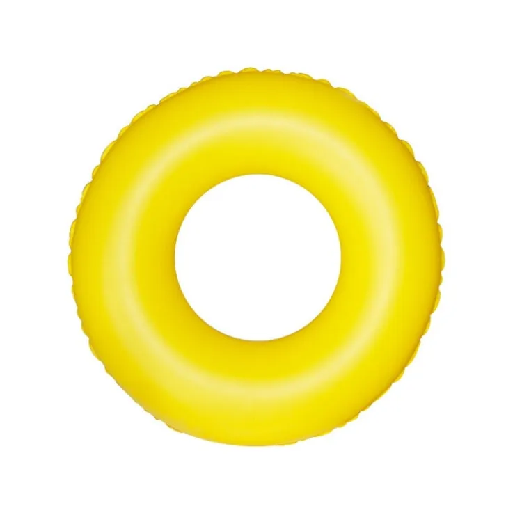 Cartoon Pattern Double Airbag Thickened Inflatable Swimming Ring Crystal Swimming Ring, Size:80 cm(Yellow)