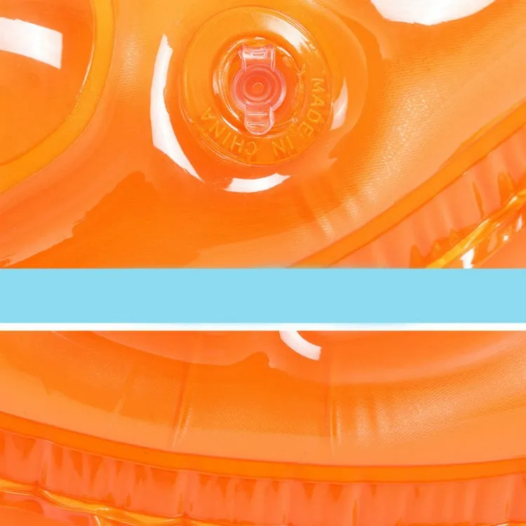 Cartoon Pattern Double Airbag Thickened Inflatable Swimming Ring Crystal Swimming Ring, Size:80 cm(Yellow)