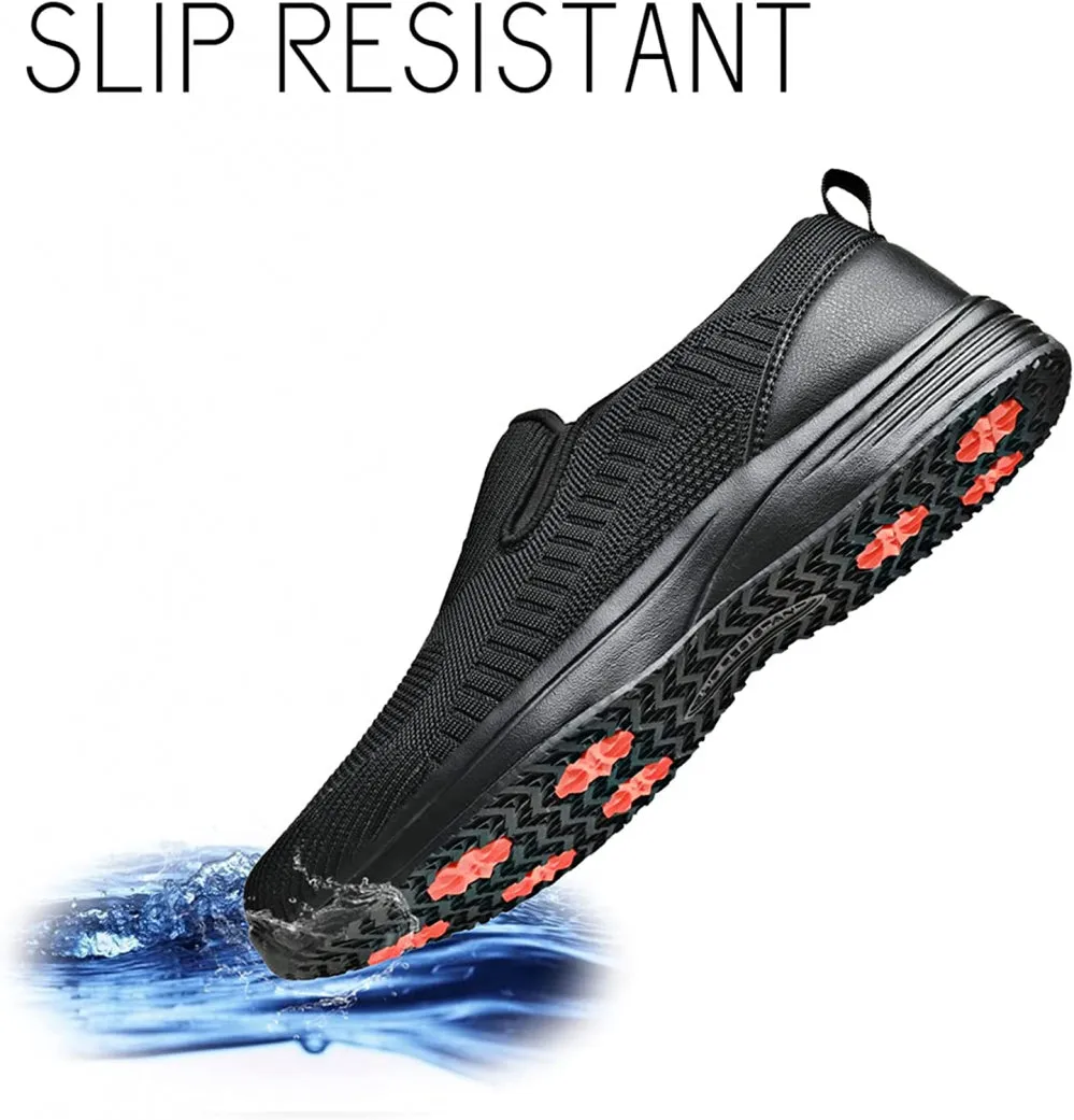 DXINZHI Men'S Breathable Non Slip Food Service Work Shoes-Professi