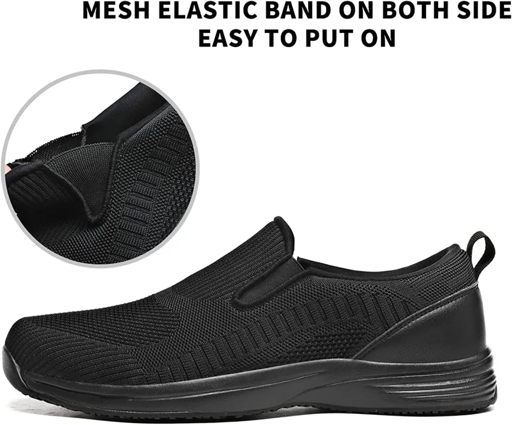 DXINZHI Men'S Breathable Non Slip Food Service Work Shoes-Professi