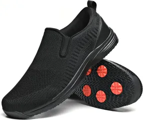 DXINZHI Men'S Breathable Non Slip Food Service Work Shoes-Professi