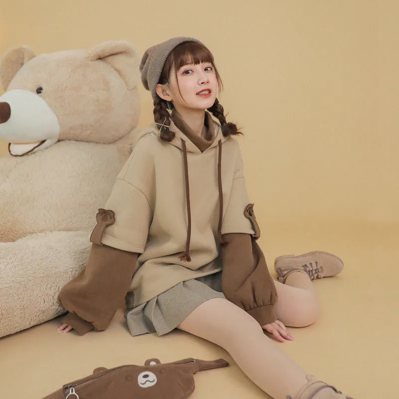 Harajuku Aesthetic Bear Hoodie