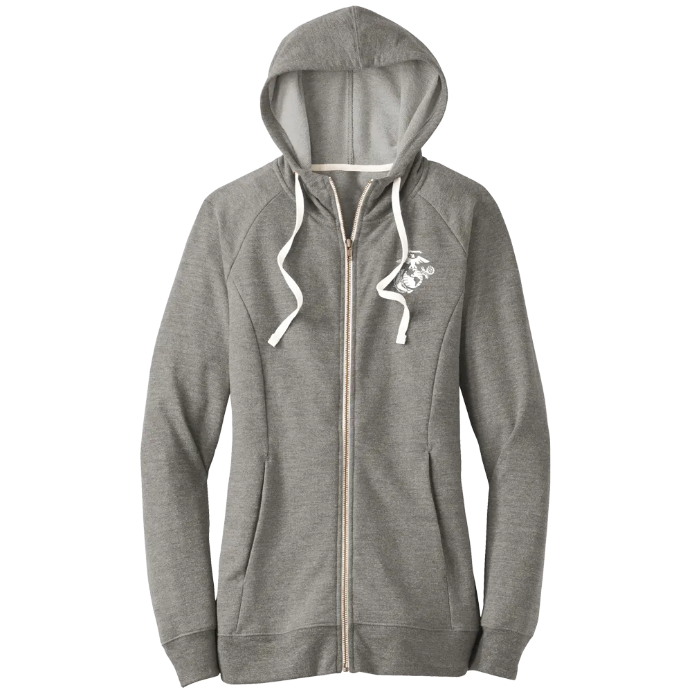 RED ARCH Ladies USMC Zip Hoodie