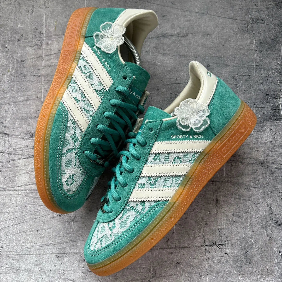 Sporty-Rich Lacey Flower Green Custom Adidas Samba