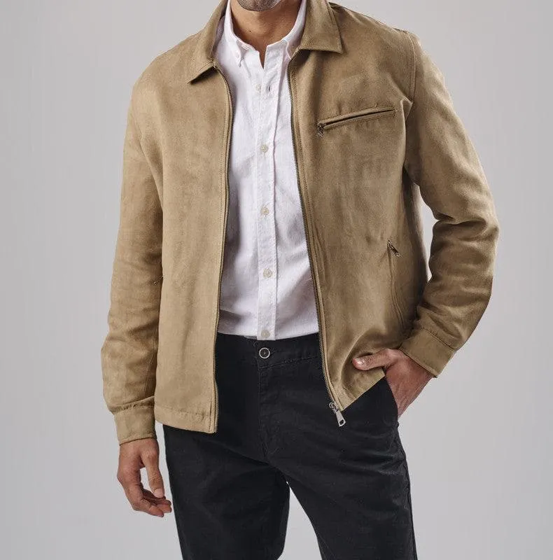 SUEDE JACKET - BEIGE