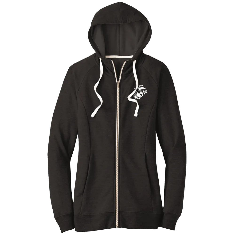 TATT SHOP Ladies USMC Zip Hoodie